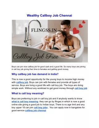 wealthy callboy job chennai