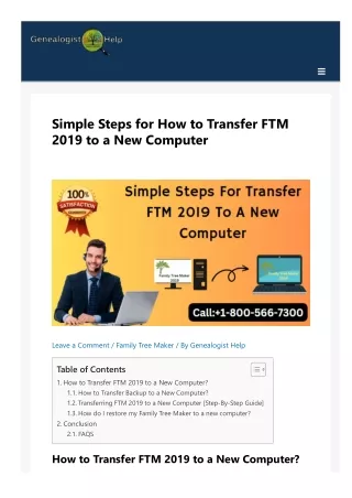 How to Transfer Family Tree Maker 2019 to a New Computer?