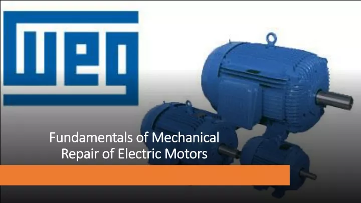 fundamentals of mechanical repair of electric