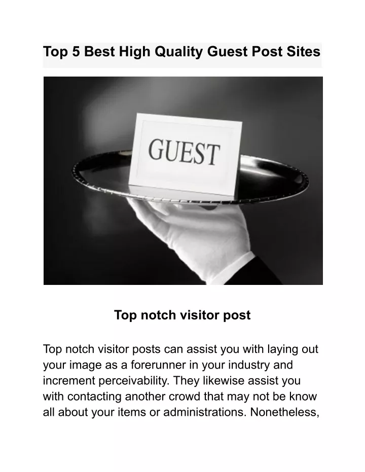 top 5 best high quality guest post sites