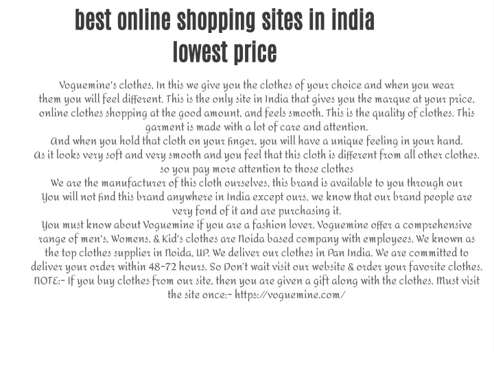best online shopping sites in india lowest price
