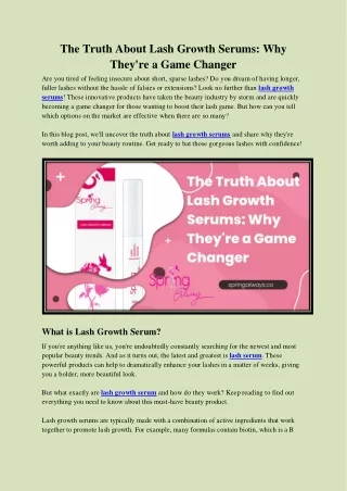 the truth about lash growth serums why they