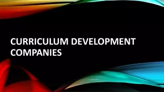curriculum development companies