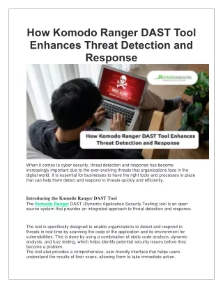 How Komodo Ranger DAST Tool Enhances Threat Detection and Response