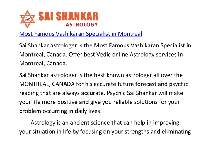 most famous vashikaran specialist in montreal