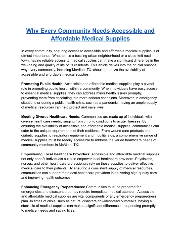 why every community needs accessible