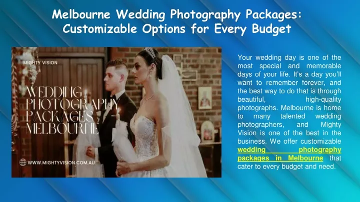 melbourne wedding photography packages