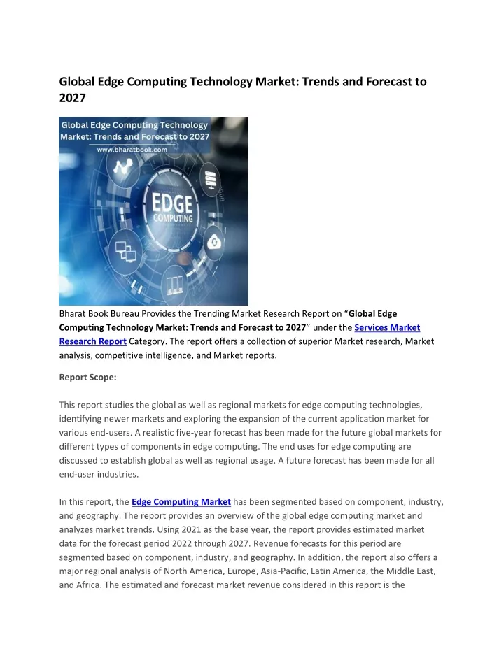 global edge computing technology market trends