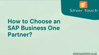 How to Choose the Right SAP Business One Partner?