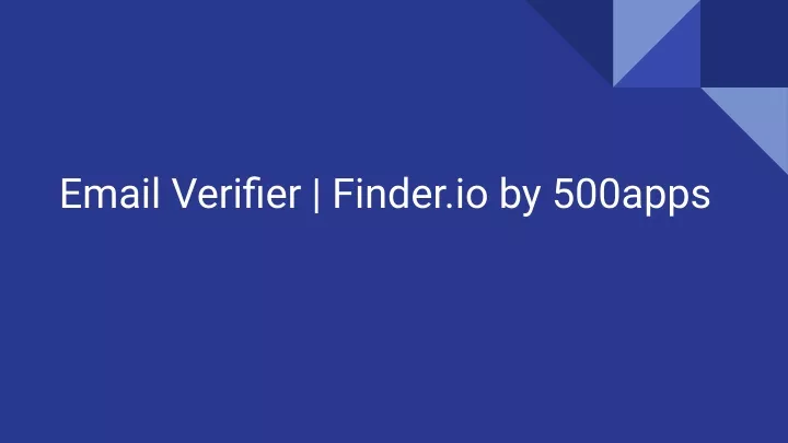 email verifier finder io by 500apps