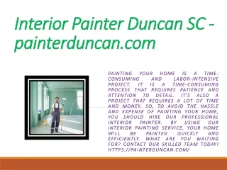 Interior Painter Duncan SC - painterduncan.com