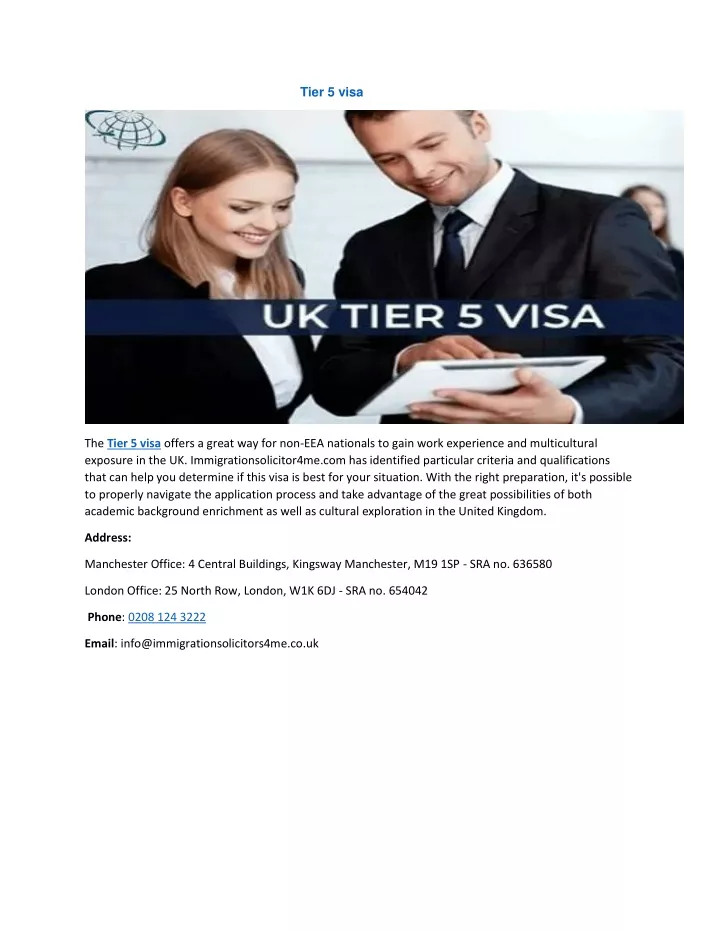 tier 5 visa