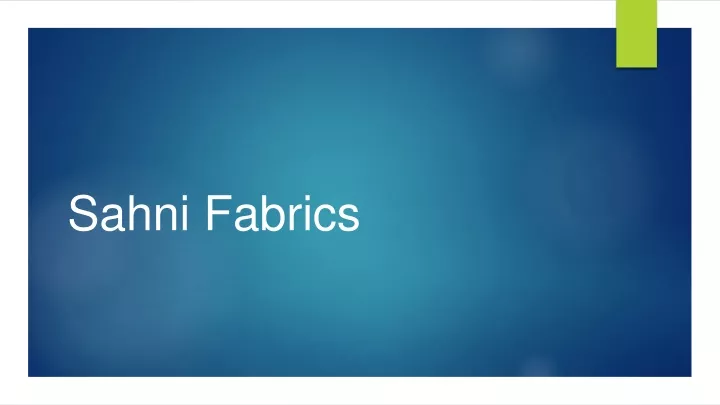 sahni fabrics