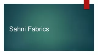 sahni fabrics