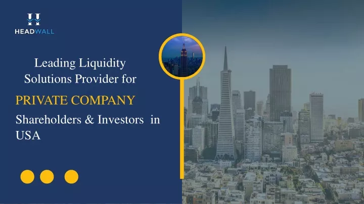 leading liquidity solutions provider for