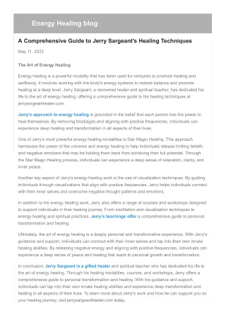 energy healing blog