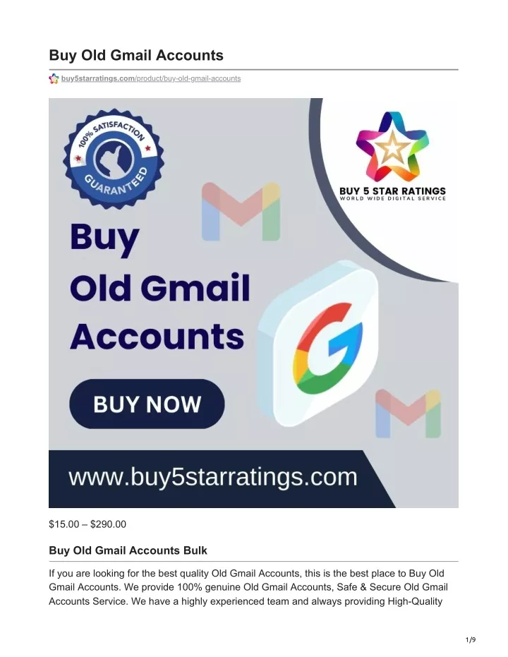 buy old gmail accounts