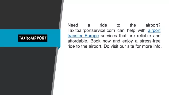 need a ride to the airport taxitoairportservice