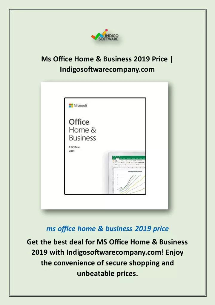 ms office home business 2019 price