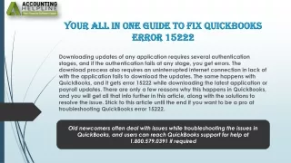 your all in one guide to fix quickbooks error 15222