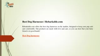 Best Dog Harnesses  Rebarkable