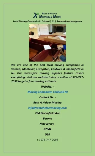Local Moving Companies in Caldwell, NJ  Rentahelpermoving