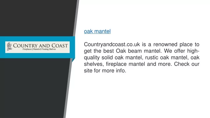 oak mantel countryandcoast co uk is a renowned