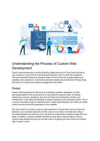 Understanding the Process of Custom Web Development
