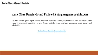 Auto Glass Repair Grand Prairie Autoglassgrandprairie.com