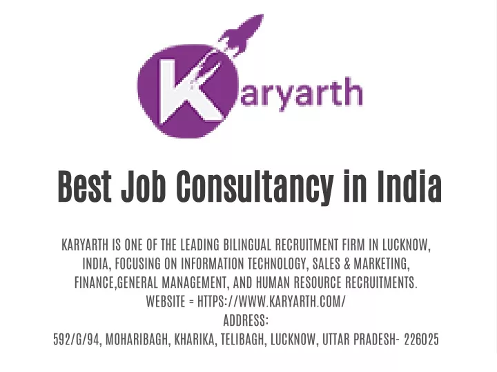 best job consultancy in india