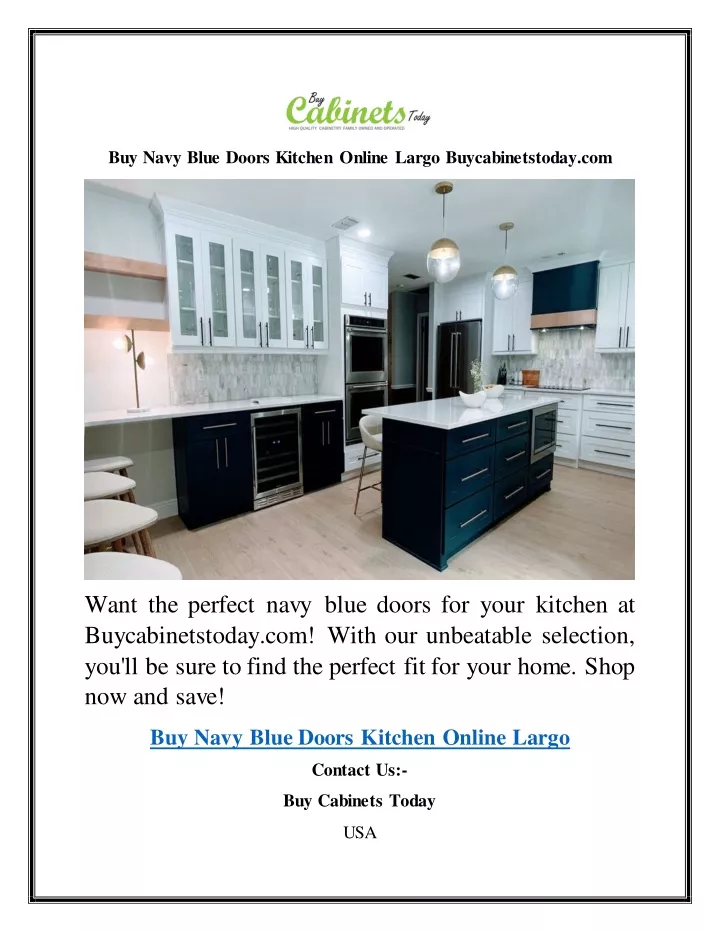buy navy blue doors kitchen online largo