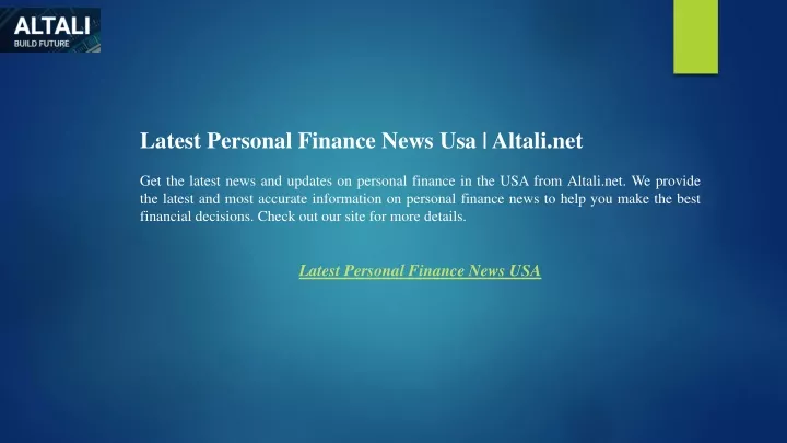 latest personal finance news usa altali
