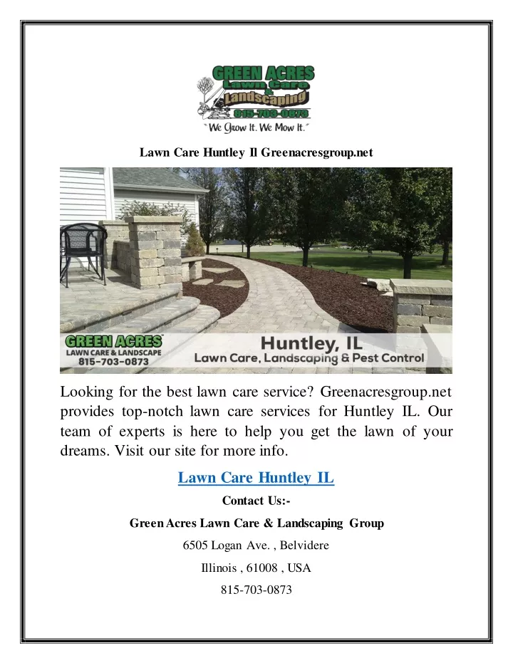 lawn care huntley il greenacresgroup net