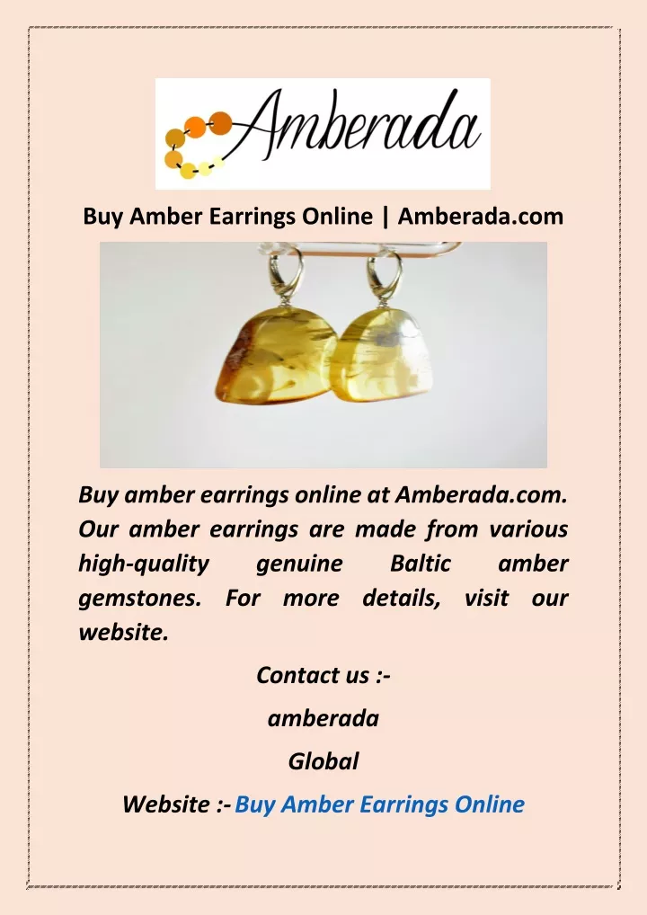 buy amber earrings online amberada com