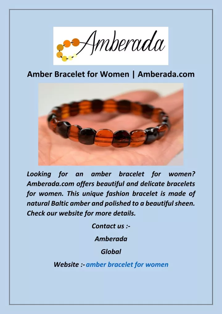 amber bracelet for women amberada com