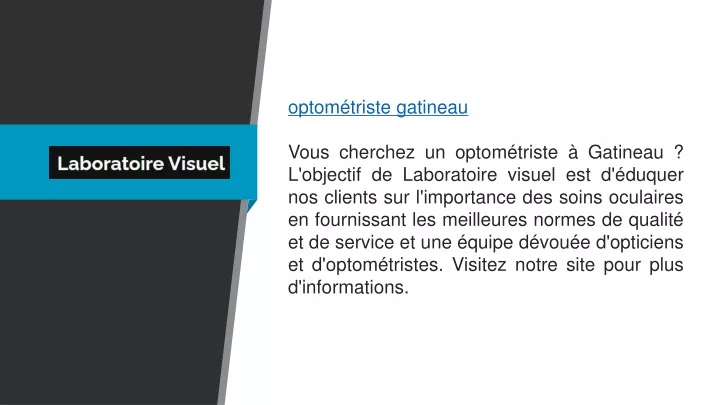 optom triste gatineau vous cherchez un optom