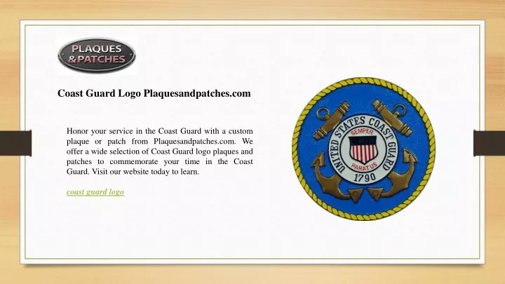 coast guard logo plaquesandpatches com