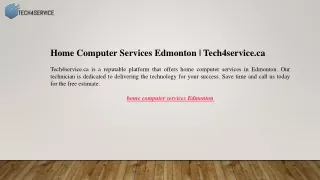 Home Computer Services Edmonton Tech4service.ca