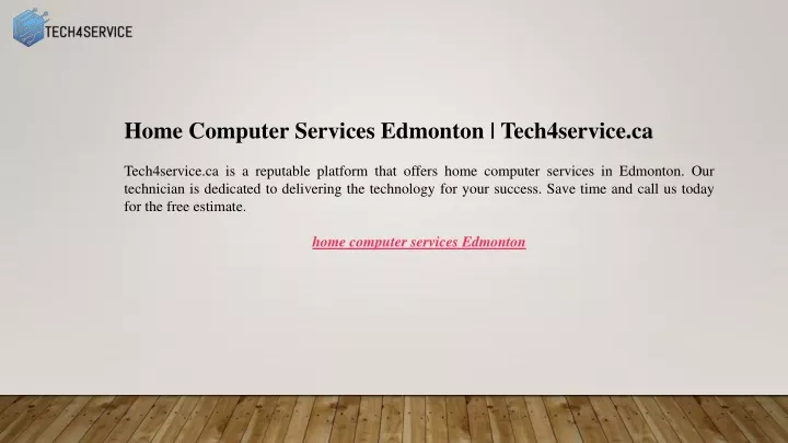 home computer services edmonton tech4service
