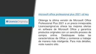 Microsoft Office Professional Plus 2021  Licenciaoriginal.es