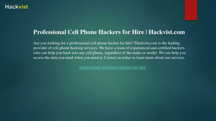 professional cell phone hackers for hire hackvist