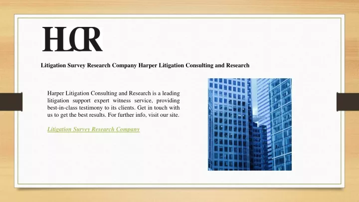 litigation survey research company harper