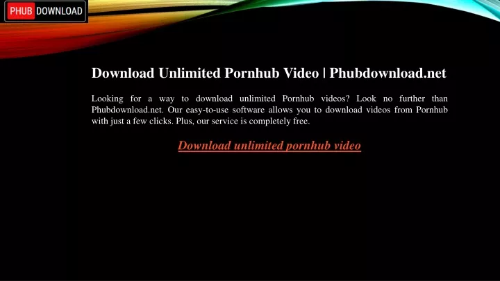 download unlimited pornhub video phubdownload