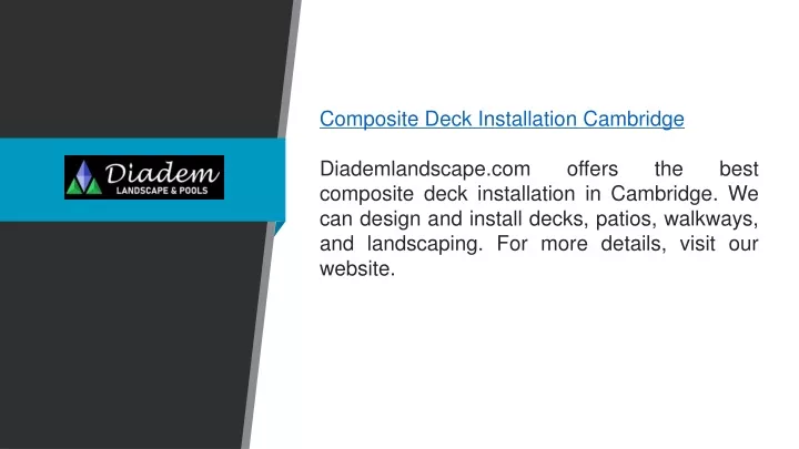 composite deck installation cambridge