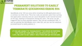 permanent solutions to easily terminate quickbooks error 324