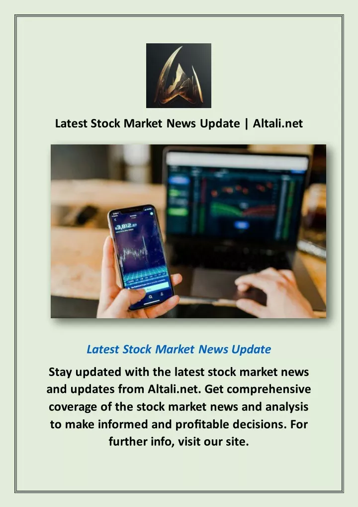 latest stock market news update altali net