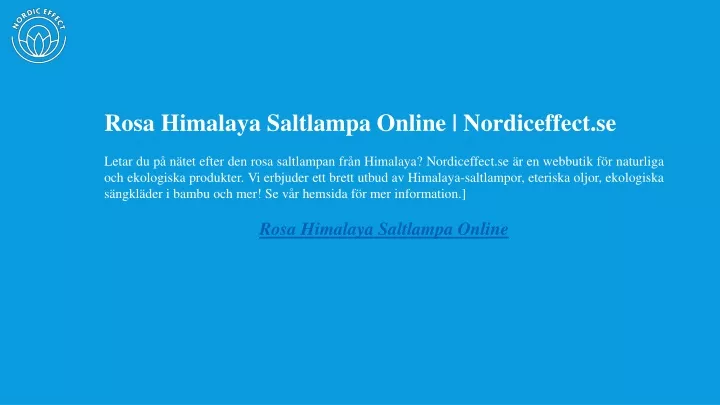 rosa himalaya saltlampa online nordiceffect