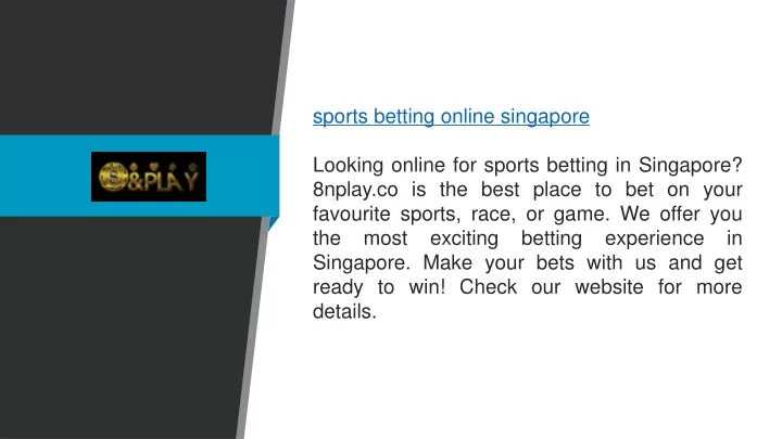 sports betting online singapore looking online