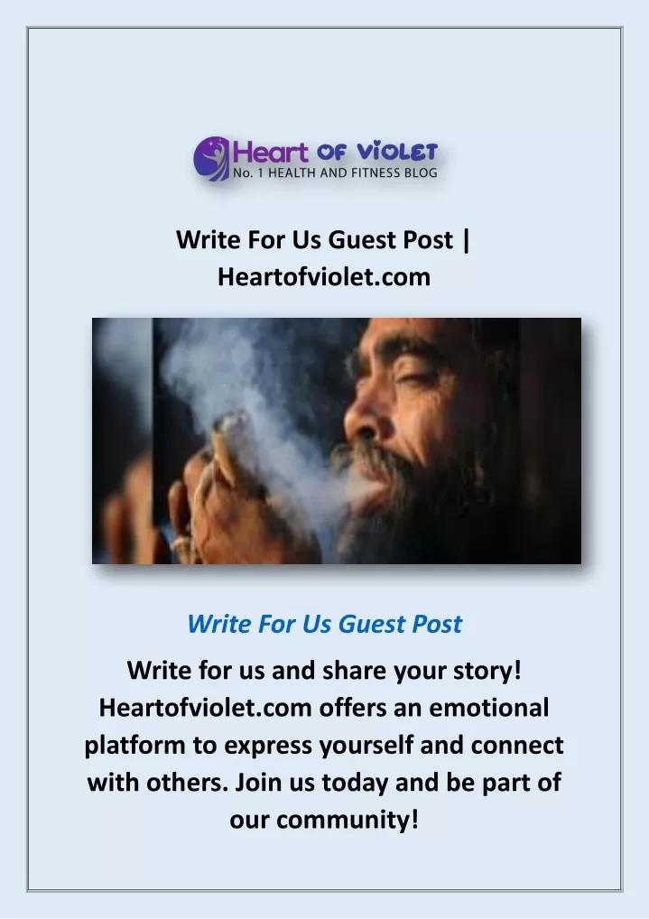 write for us guest post heartofviolet com