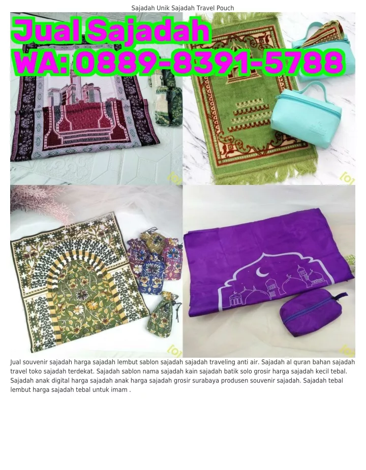 sajadah unik sajadah travel pouch